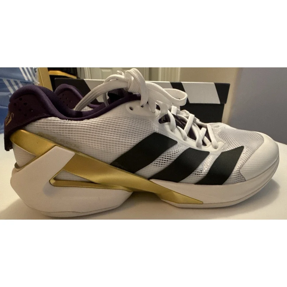 Adidas adizero Ubersonic 5 M NM JQ3778 Men's 7 White Purple & Gold New NiB